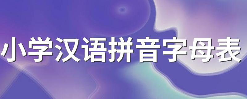 小学汉语拼音26个字母表_小学汉语拼音字母表