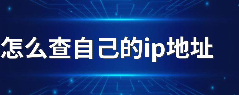 操作步骤_怎么查自己的ip地址