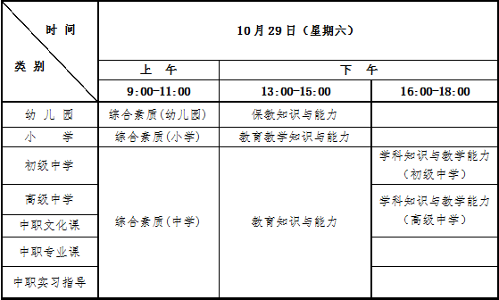 2022河南下半年教师资格证考试(笔试)时间安排