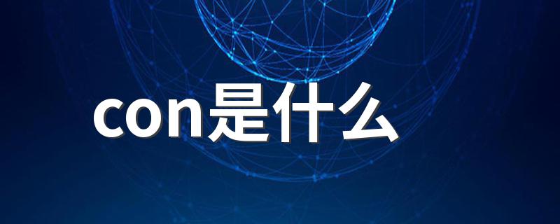 con的多种意思科普_con是什么
