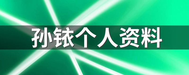 孙铱是谁_孙铱个人资料