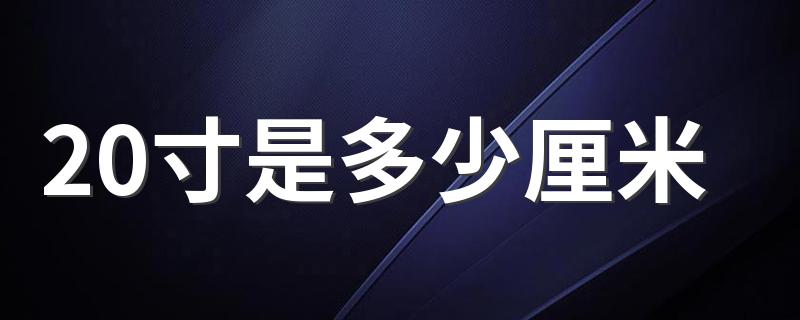 20寸等于多少厘米_20寸是多少厘米