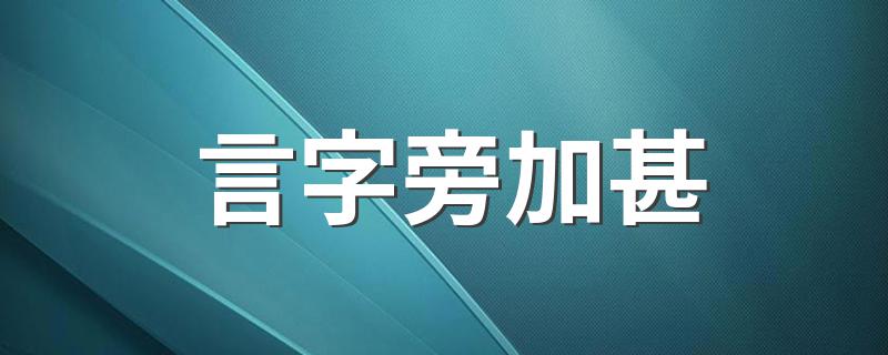 言字旁加甚念什么_言字旁加甚