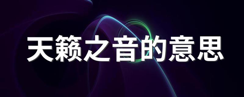天籁之音的意思简述_天籁之音的意思
