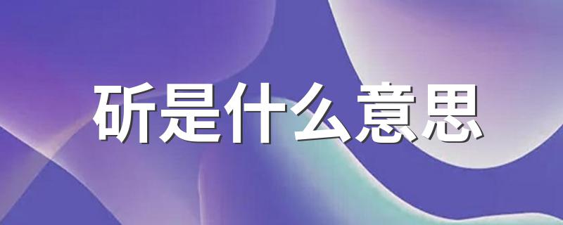 斫字详细介绍_斫是什么意思