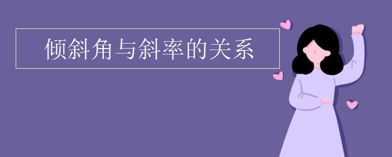 倾斜角与斜率的关系