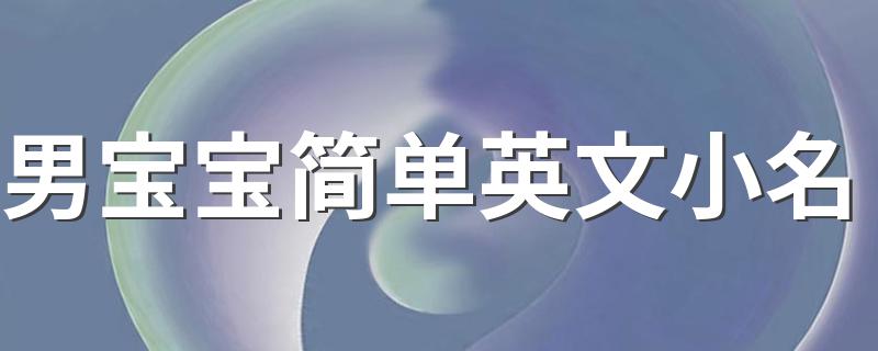 男孩小名洋气点的英文_男宝宝简单英文小名
