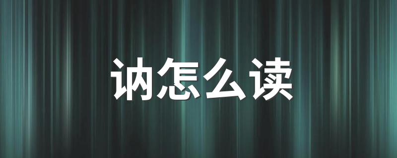 讷字应该怎么读_讷怎么读