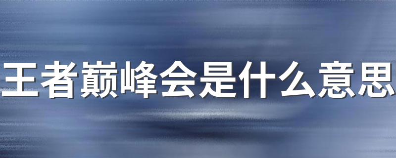有什么特点_王者巅峰会是什么意思