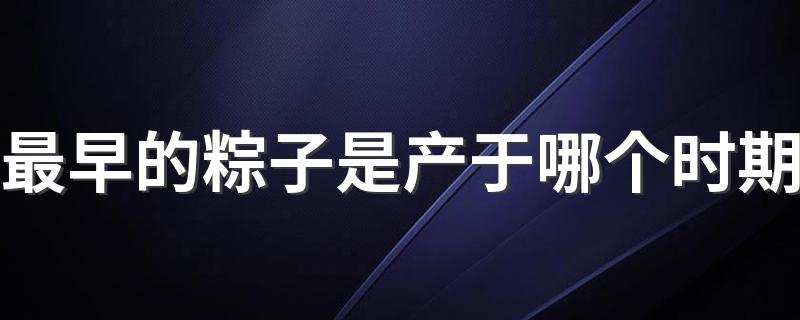 最早的粽子在什么时期出现了_最早的粽子是产于哪个时期