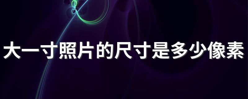 一寸是多大_大一寸照片的尺寸是多少像素
