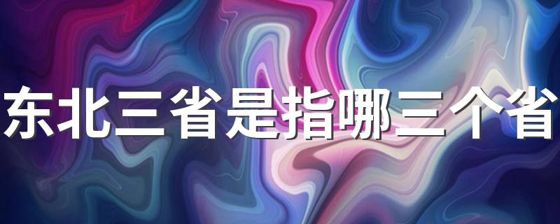 东北三省包括哪几个省份_东北三省是指哪三个省