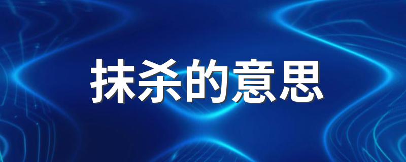 抹杀怎么理解_抹杀的意思