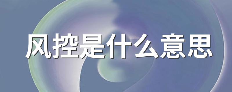 风控的解释_风控是什么意思
