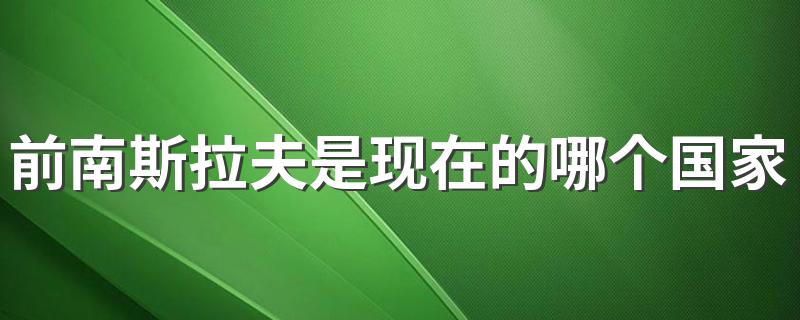 前南斯拉夫现在国家的简述_前南斯拉夫是现在的哪个国家