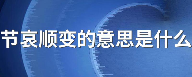 节哀顺变是什么意思_节哀顺变的意思是什么