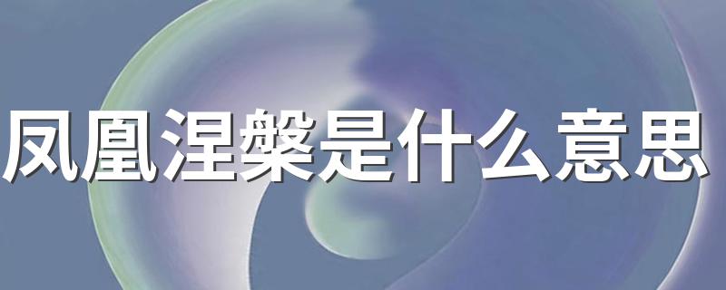 凤凰涅槃的含义_凤凰涅槃是什么意思