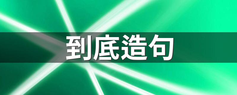 到底怎么造句_到底造句