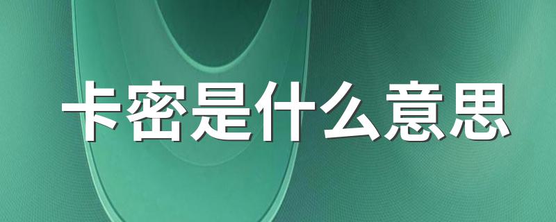 卡密指的是什么_卡密是什么意思