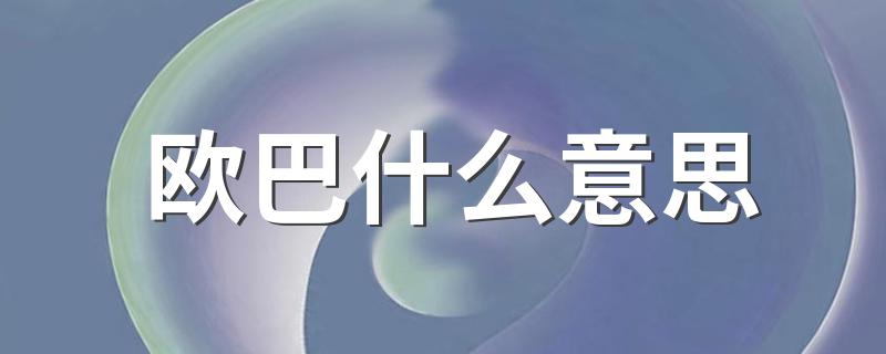 欧巴的含义_欧巴什么意思