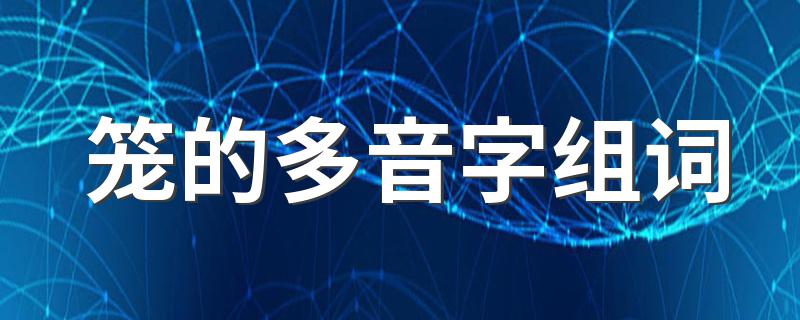 笼的多音字组词解析_笼的多音字组词
