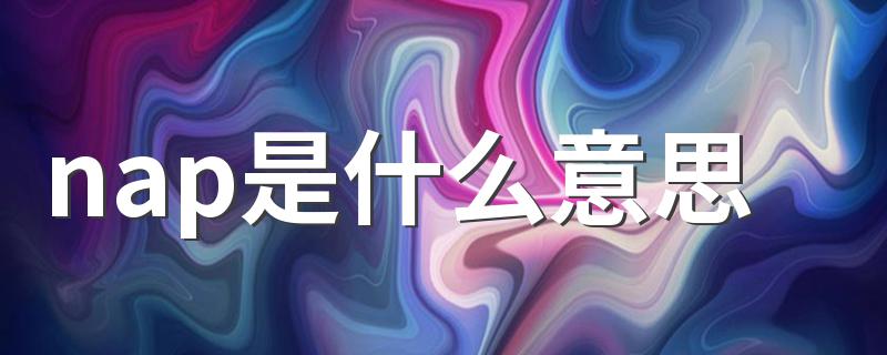 nap的含义_nap是什么意思