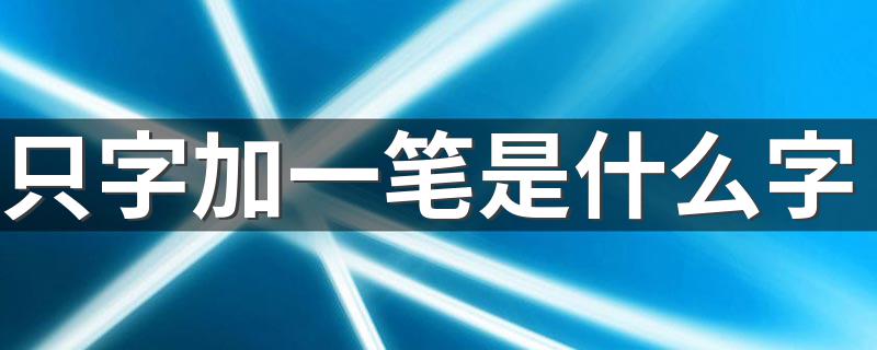意思解释_只字加一笔是什么字