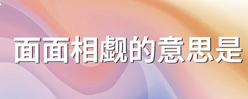 面面相觑释义_面面相觑的意思是