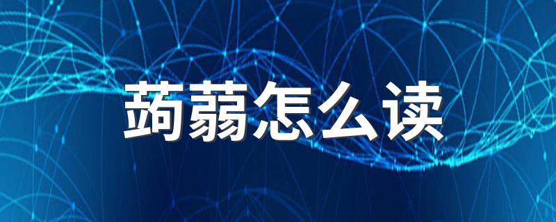 蒟蒻读音简述_蒟蒻怎么读
