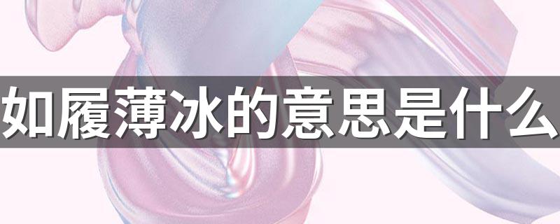 如履薄冰释义_如履薄冰的意思是什么