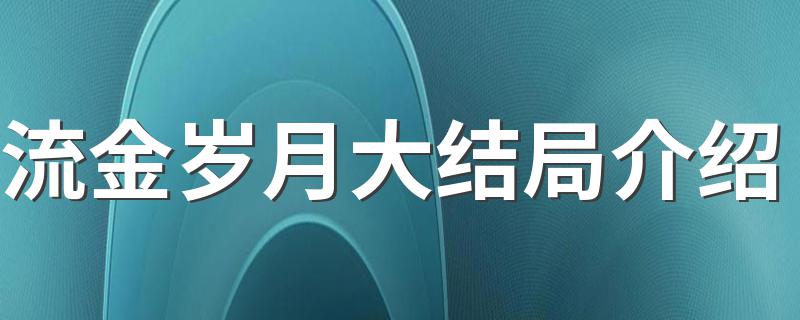 流金岁月大结局怎么样_流金岁月大结局介绍