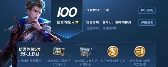 信誉积分等级有6吗