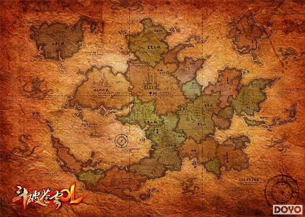 《斗破苍穹OL》斗气大陆地图首度公开
