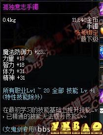 dnf孤独意志手镯怎么得(属性怎么样)