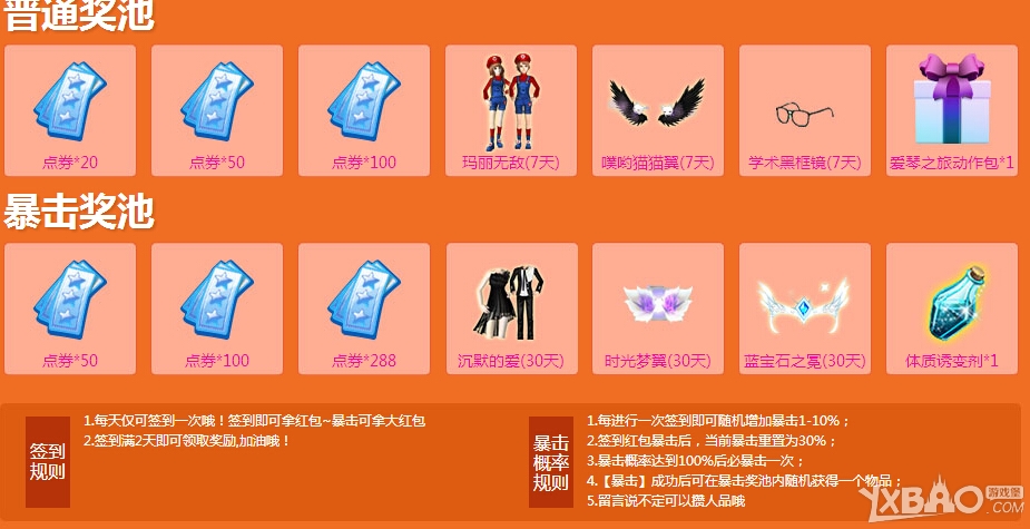 《QQ炫舞》20153月活跃度签到活动