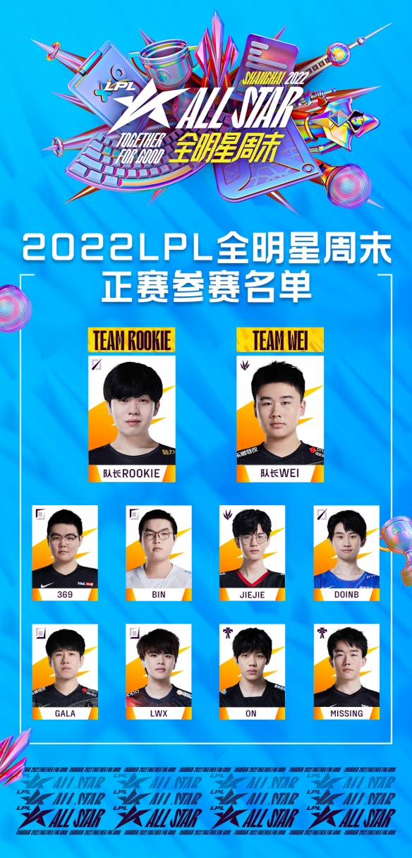 英雄联盟LPL全明星2022正赛选手名单大全