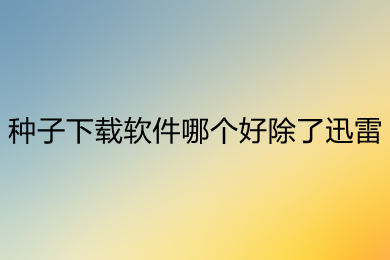 种子下载软件哪个好除了迅雷(比迅雷好用的种子下载软件推荐)