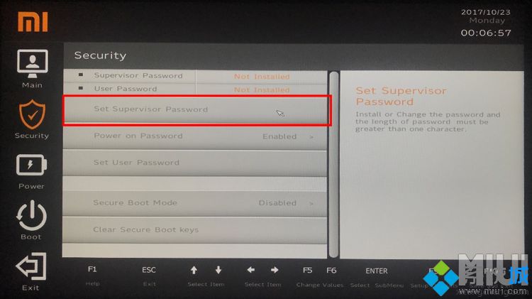 小米笔记本怎么关闭secure(boot)