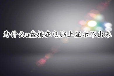 为什么u盘插在电脑上显示不出来(电脑检测不出u盘怎么办)