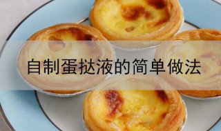 自制蛋挞液的做法(自制蛋挞液的简单做法)