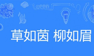 草如茵柳如眉仿写(这些短语很切题)