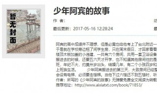 少年阿宾的故事(小说少年阿宾的故事介绍)