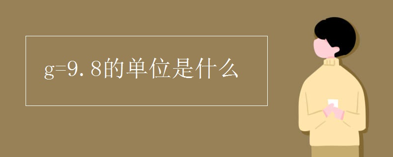 g=9.8的单位是什么