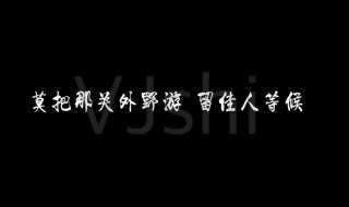 离人愁歌词含义(离人愁歌词有什么含义)