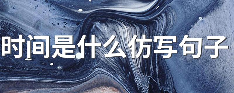 时间是什么仿写句子有哪些_时间是什么仿写句子