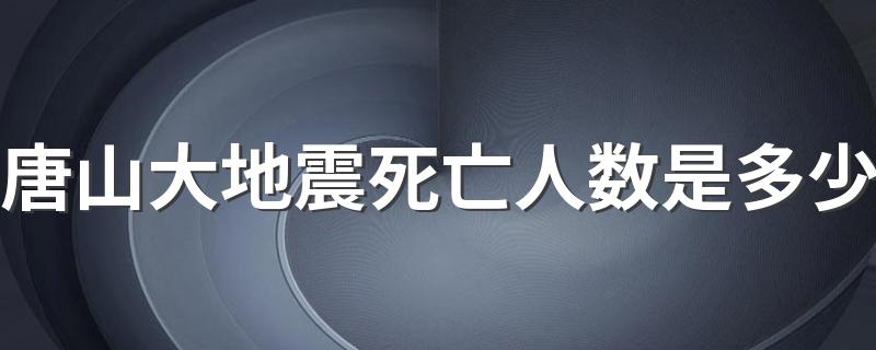 发生在哪一年_唐山大地震死亡人数是多少