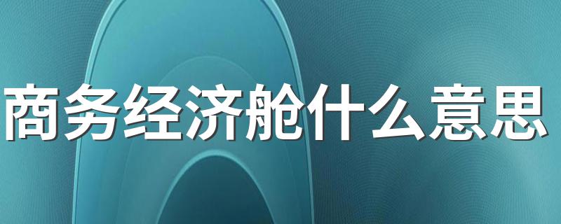 商务经济舱的意思是什么_商务经济舱什么意思