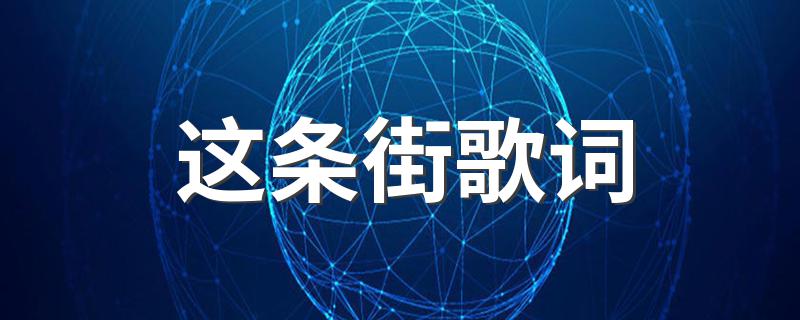 歌曲这条街歌词_这条街歌词