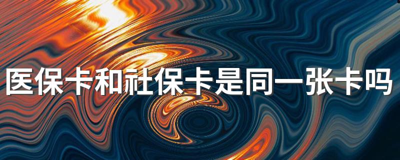 医保卡和社保卡是不是同一张卡_医保卡和社保卡是同一张卡吗