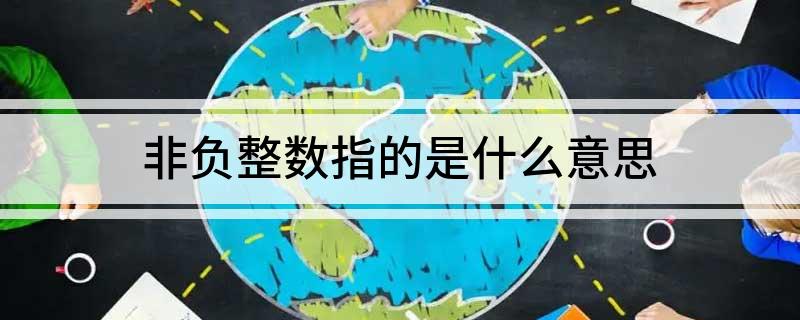 非负整数指的是什么意思